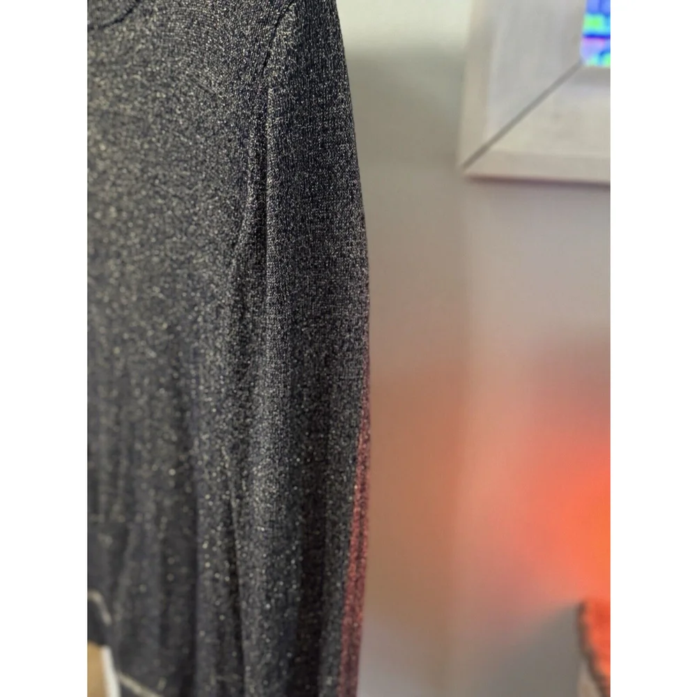 JOE Fresh Lightweight Crewneck Sweater Navy Blue & Gold Metallic, Women’s XL​​​ - Picture 2 of 9